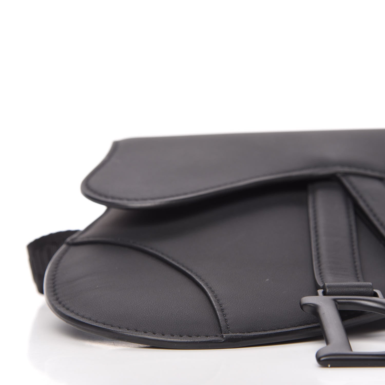 Christian Dior Ultra Matte Calfskin Saddle Belt Bag Black 6 of 9