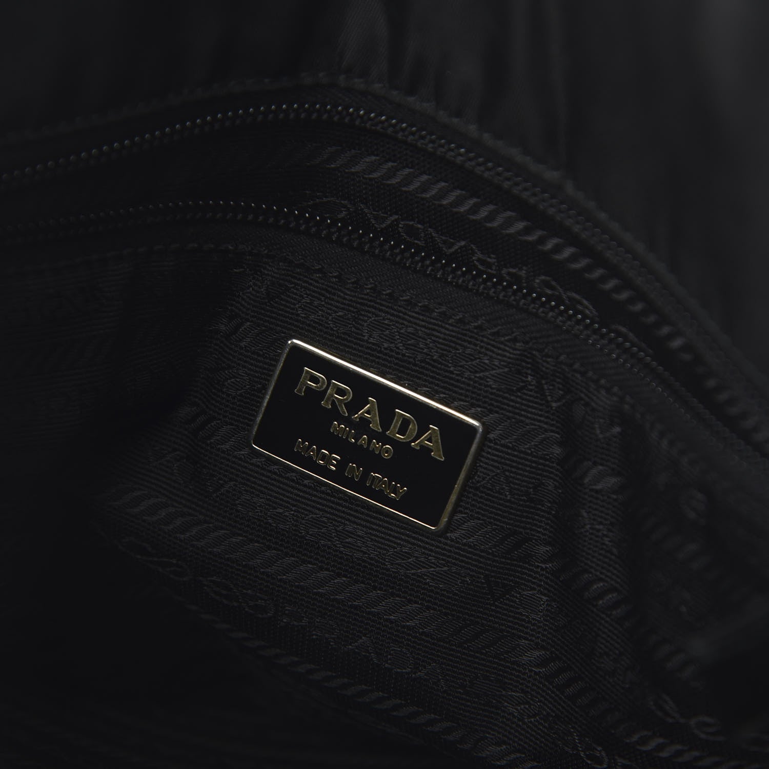 Prada Tessuto Nylon Chain Shoulder Bag Black 8 of 9