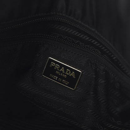 Prada Tessuto Nylon Chain Shoulder Bag Black 8 of 9