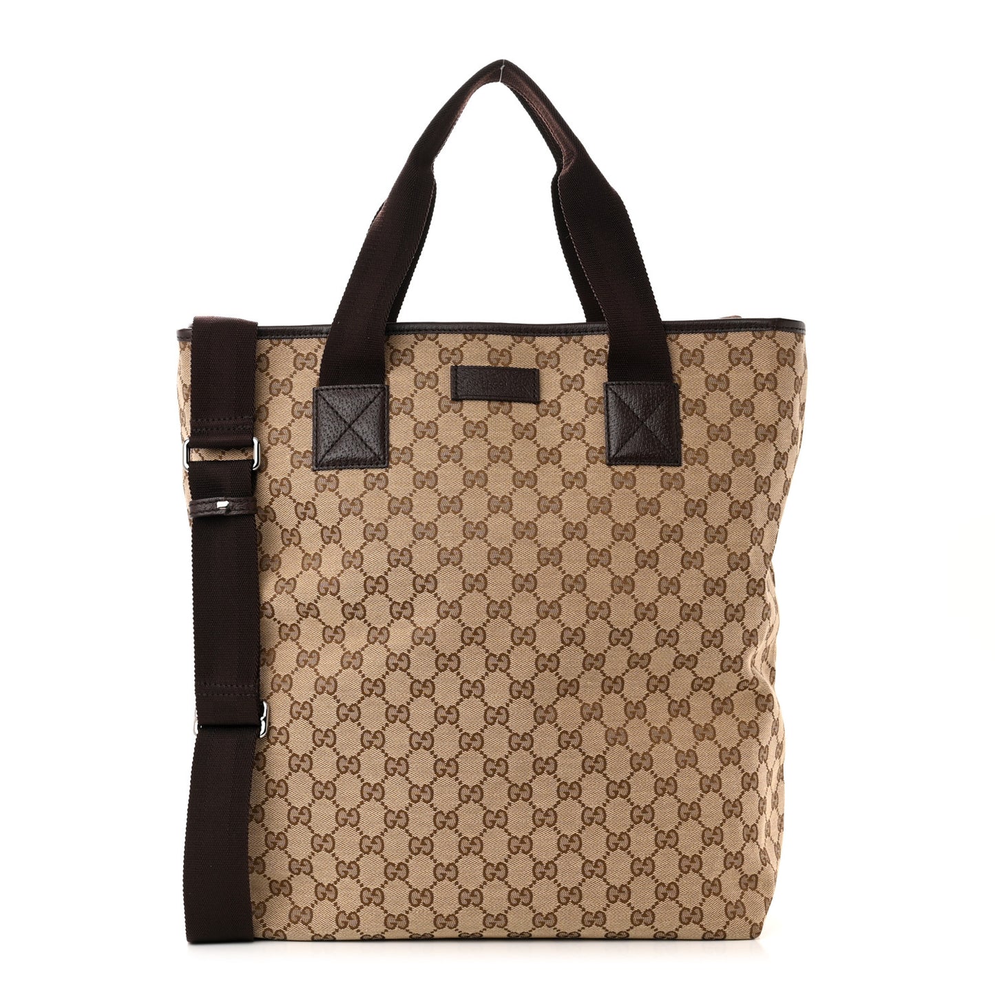 GG Monogram Medium Handle Vertical Tote Brown