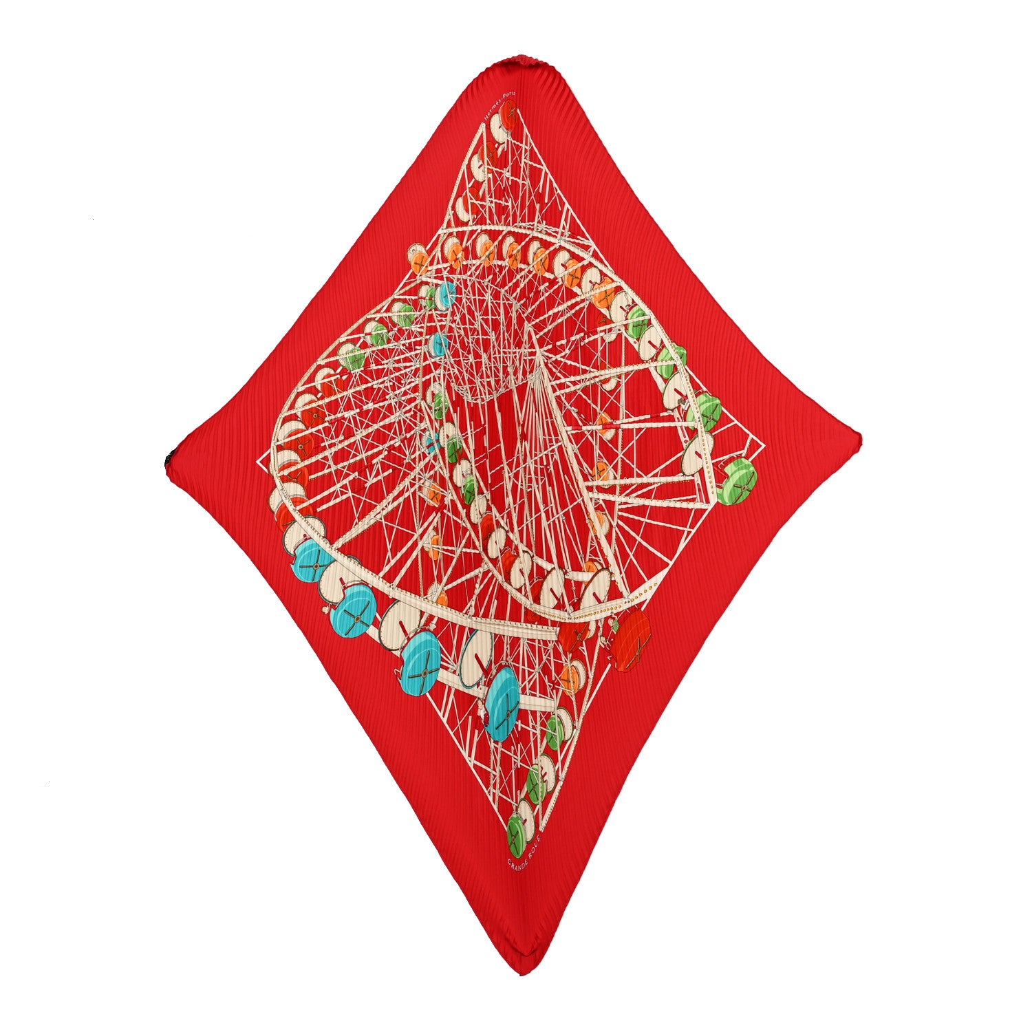 Hermes Silk Plisse Grande Roue Scarf 90 1 of 4