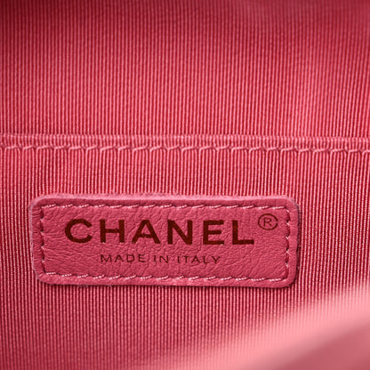 Chanel Lambskin Quilted Studded Quilted Vanity Case With Chain Rose 8 of 10