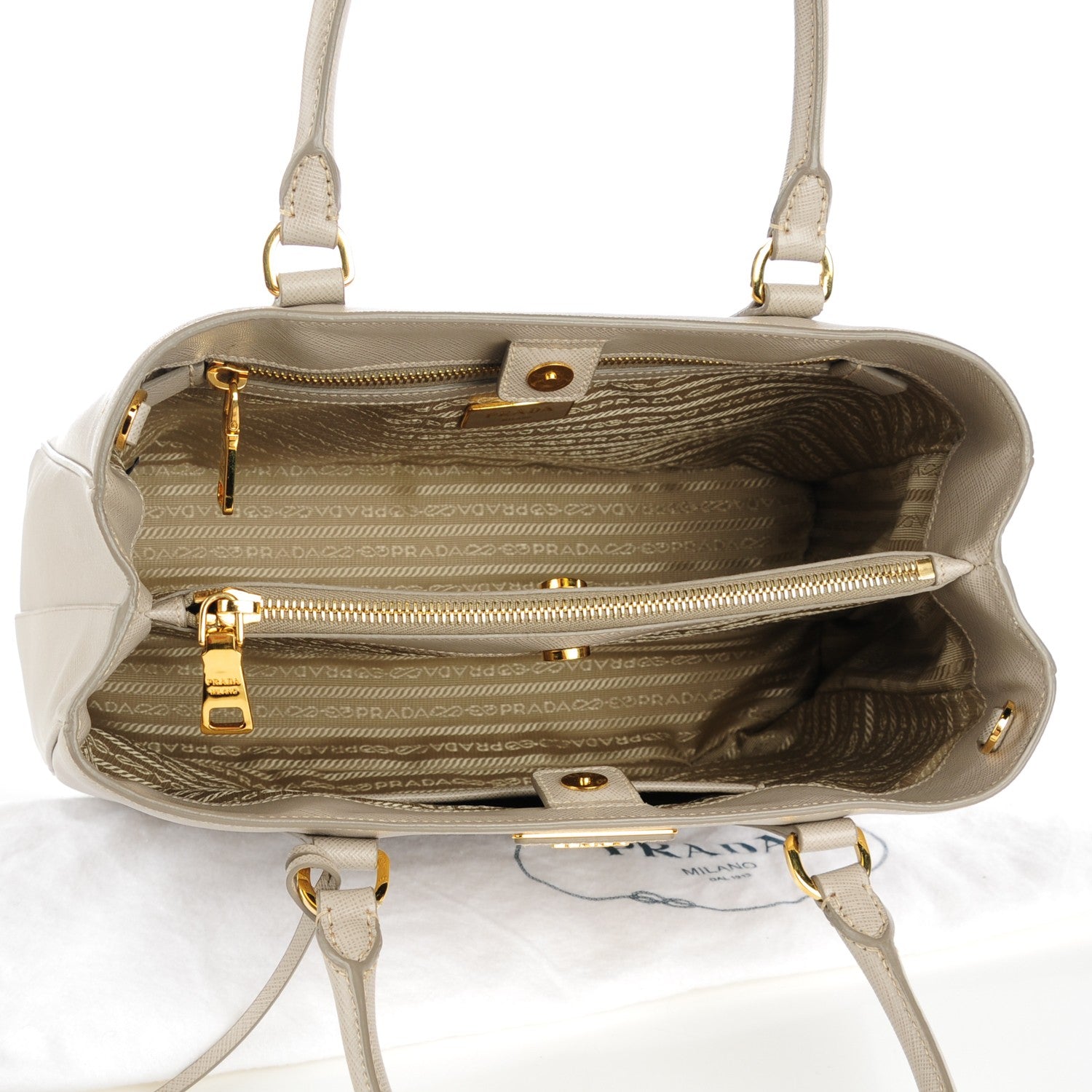 Prada Saffiano Lux Medium Tote Pomice 5 of 8