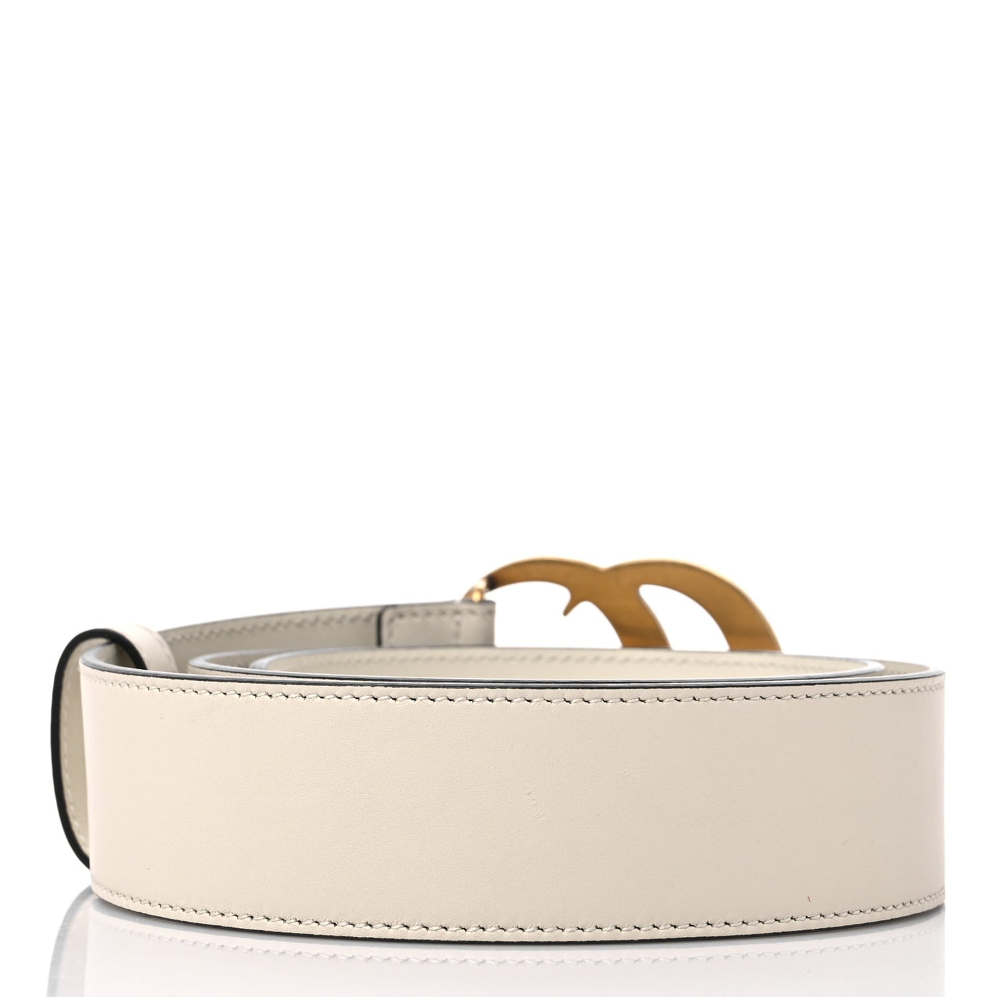 Calfskin Double G 40mm Belt 80 32 Mystic White