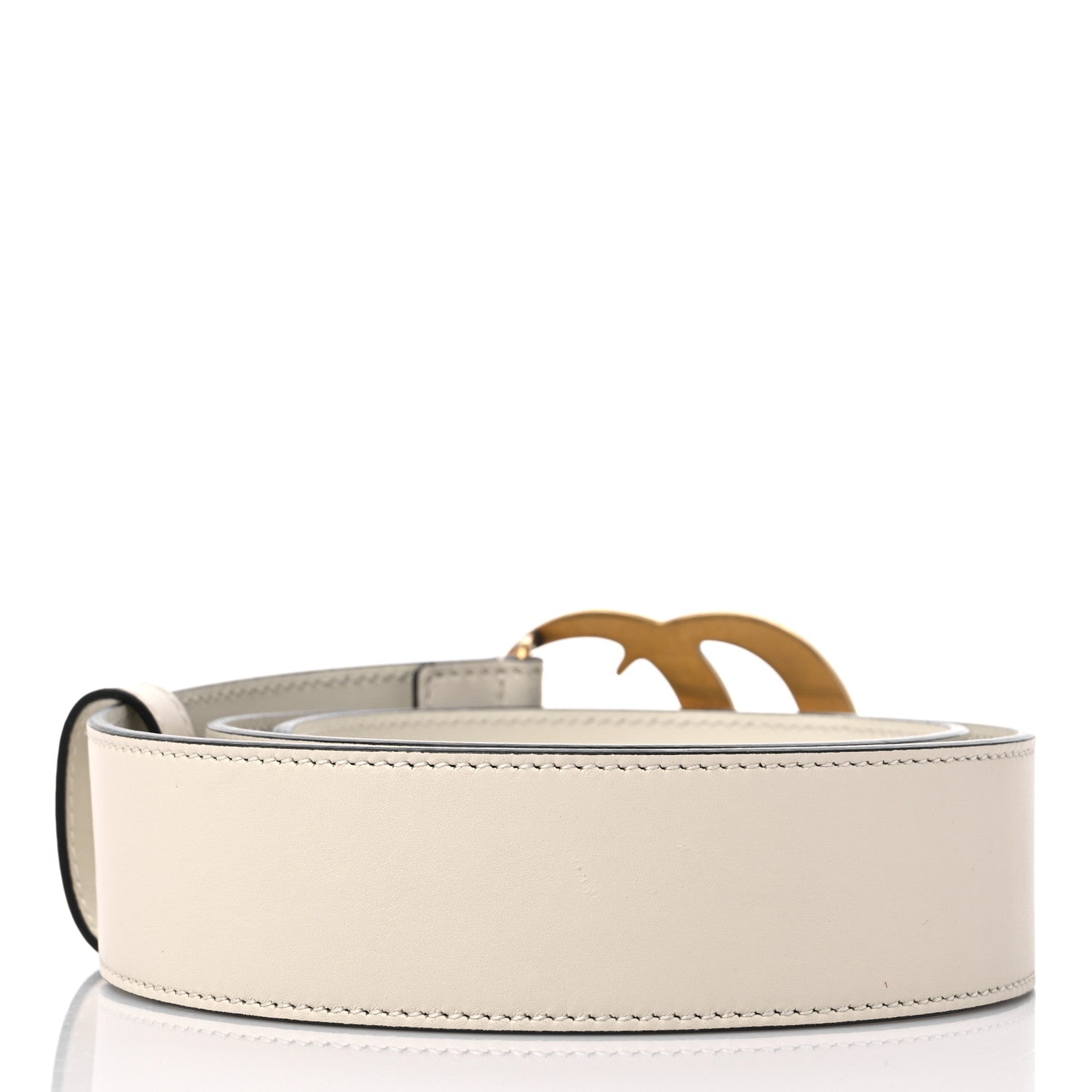 Gucci Calfskin Double G 40mm Belt 80 32 Mystic White 2 of 5