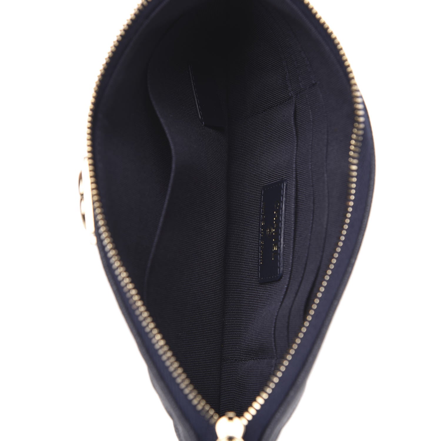 Chanel Caviar Quilted Small Zipped Boy Pouch Navy Blue 5 of 10