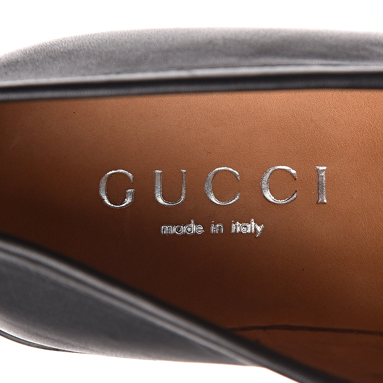 Gucci Laredo Calfskin Mens Horsebit Loafers 9.5 Black 6 of 11