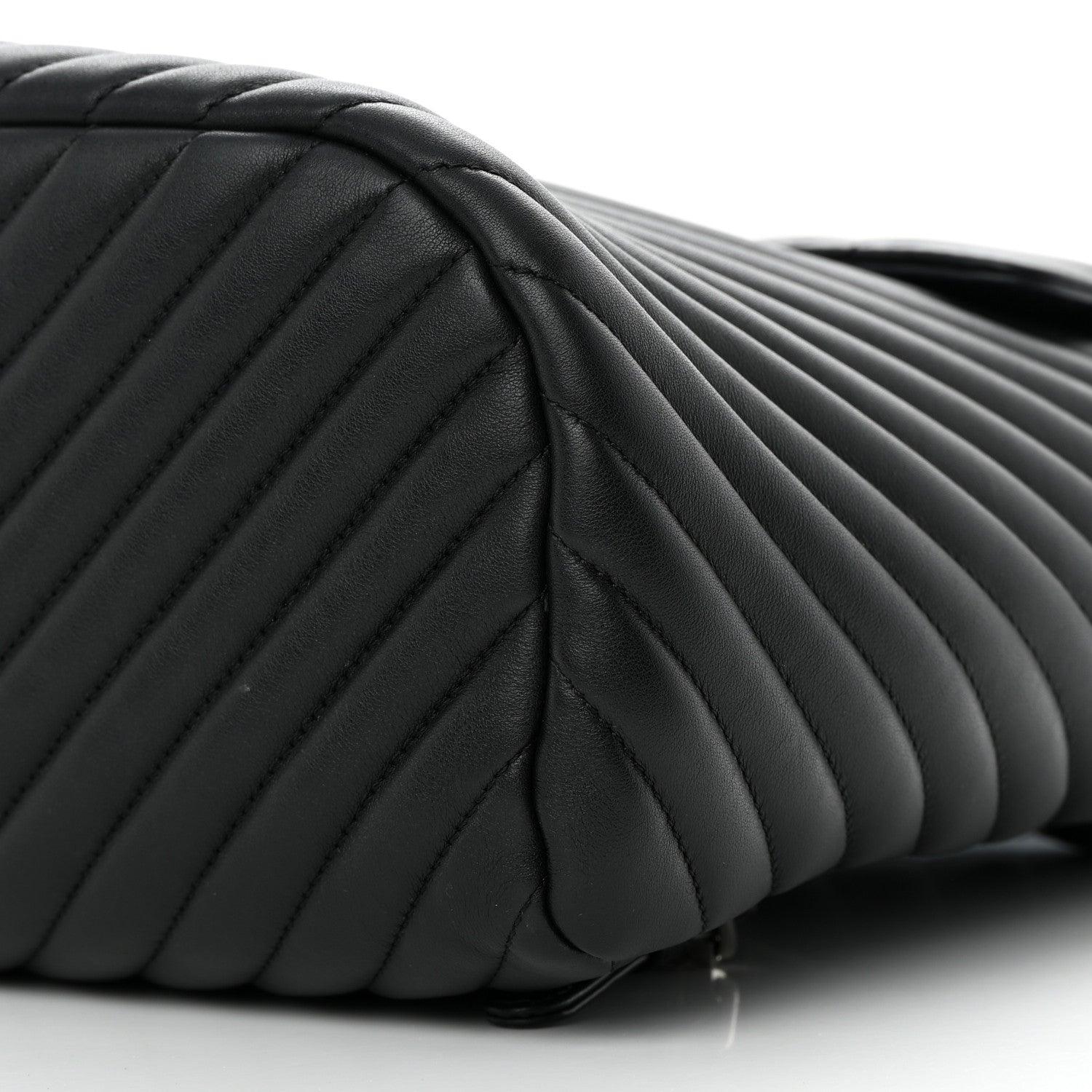 Chanel Calfskin Chevron Quilted Large Urban Spirit Backpack Black 10 of 13