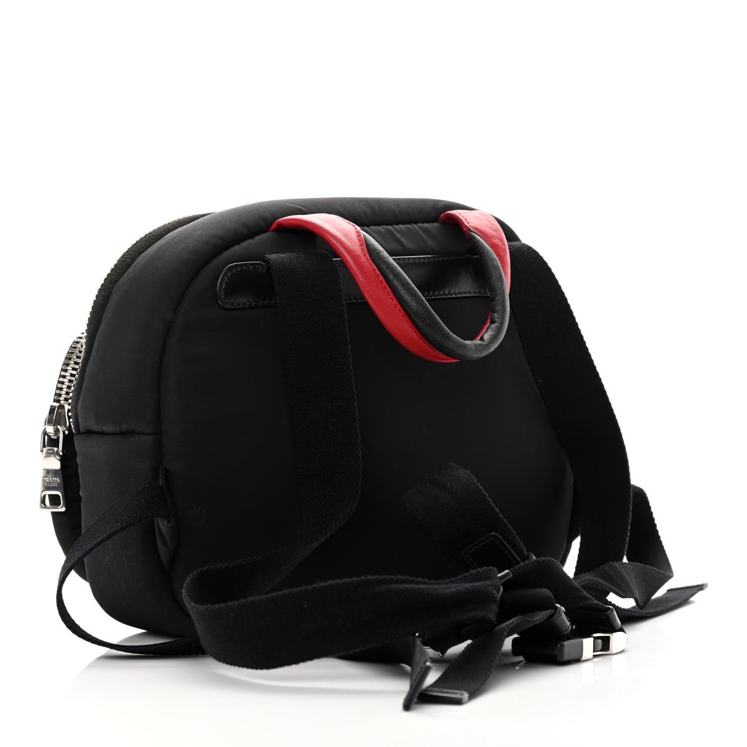 Prada Tessuto Nylon Pocket Top Handle Cargo Backpack Black 3 of 16