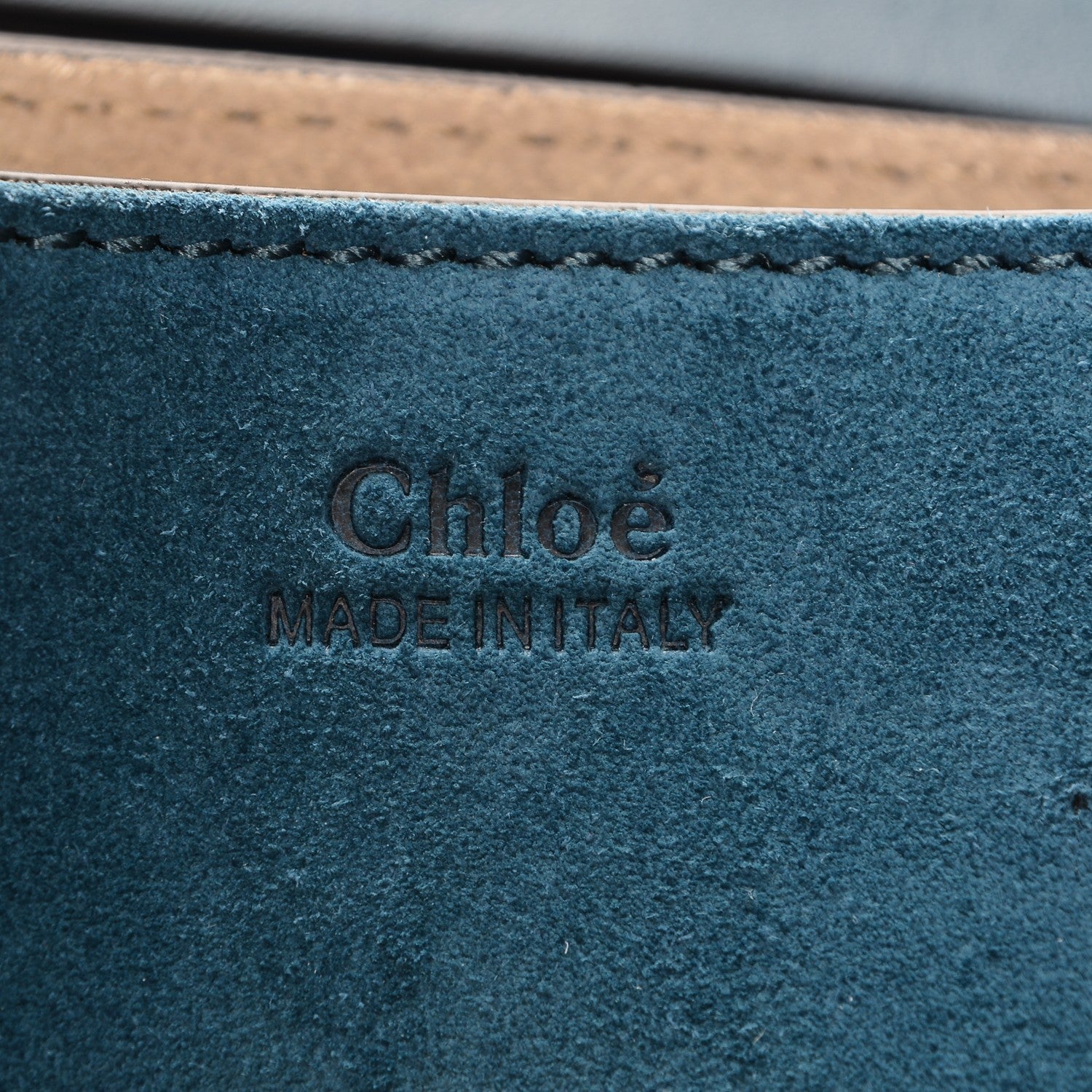 Chloe Suede Smooth Calfskin Mini Drew Shoulder Bag Majolica Blue 6 of 6