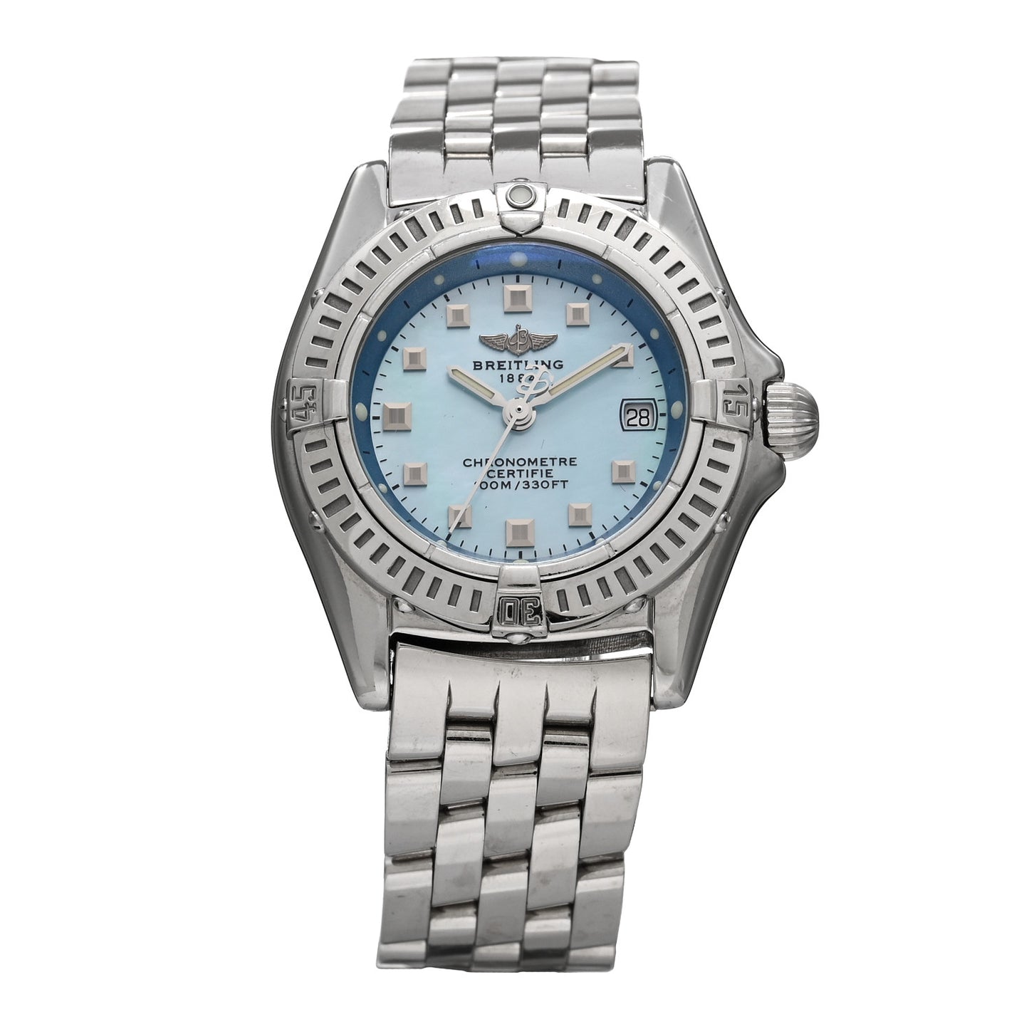Stainless Steel Blue Mother of Pearl 29mm Quartz Watch A72345