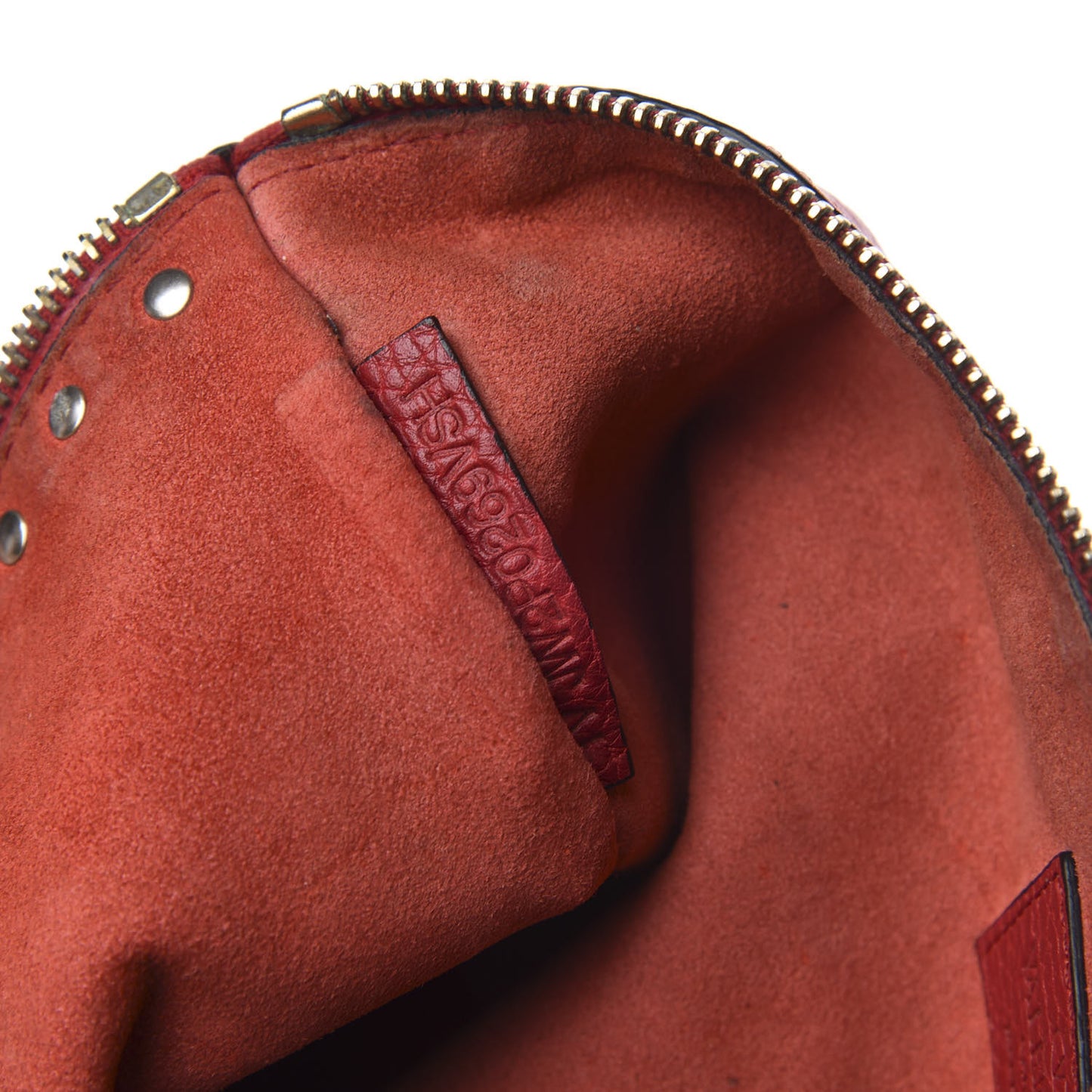 Pebbled Calfskin Large Rockstud Zip Pouch Rosso Valentino