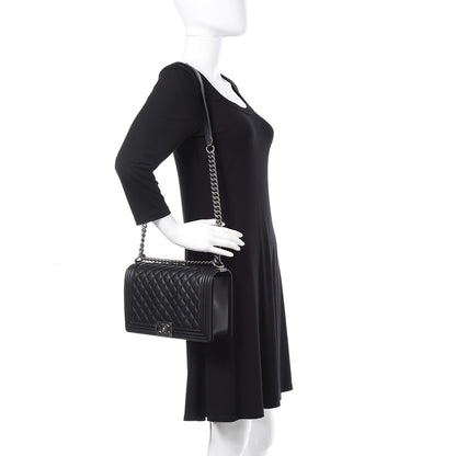 Chanel Lambskin Quilted New Medium Boy Flap Black 2 of 11