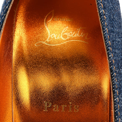 Christian Louboutin Denim Jazz Calf So Kate 120 Pumps 41 Blue 7 of 13