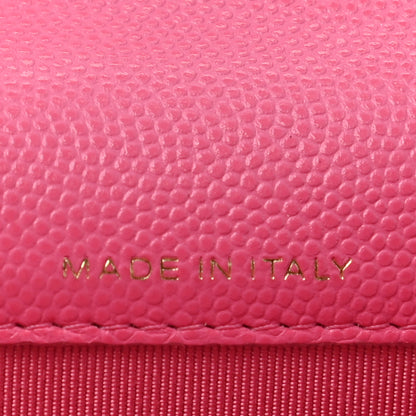 Chanel Caviar Quilted Flap Card Holder Wallet Pink 7 of 8