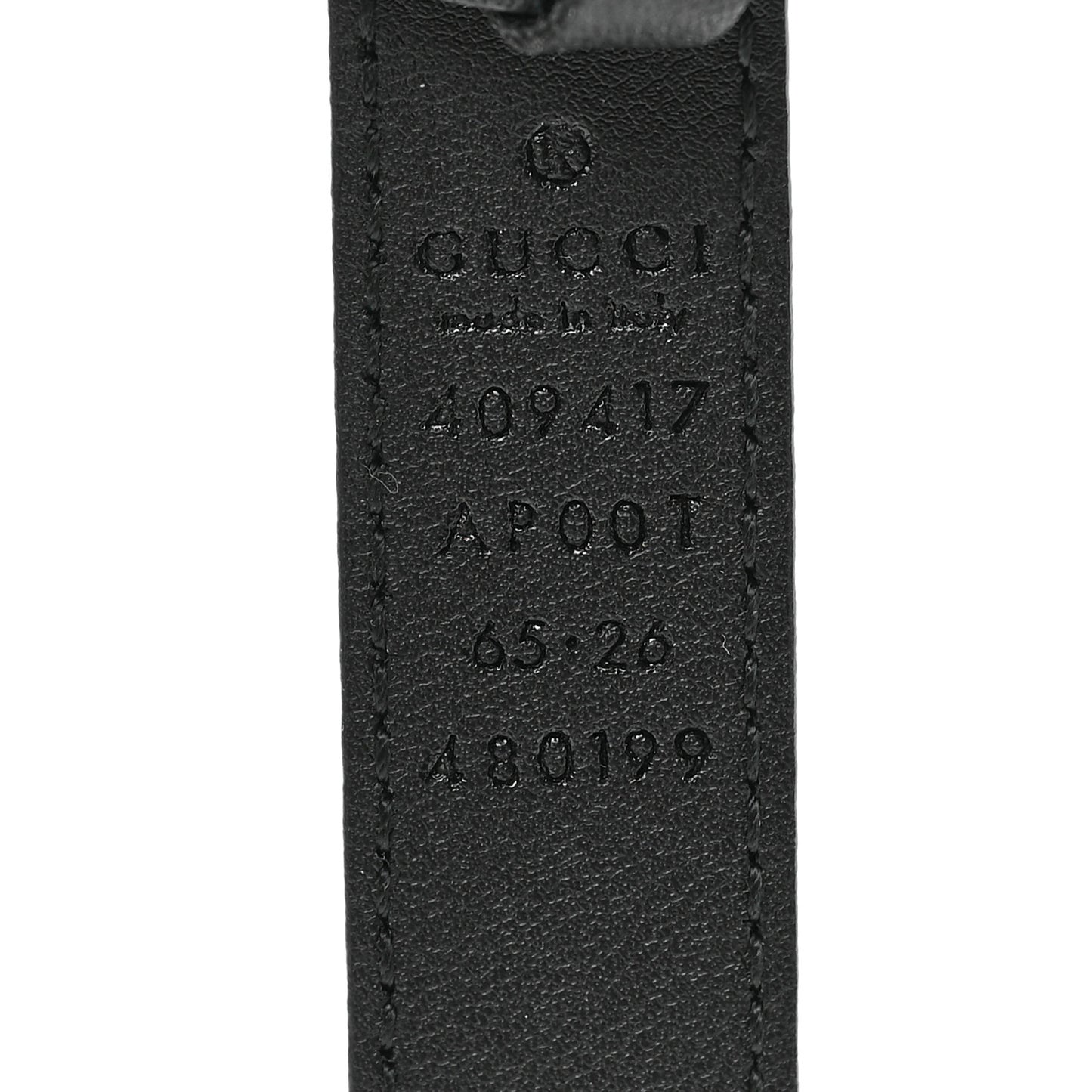 Calfskin Double G 20mm Belt 80 32 Black