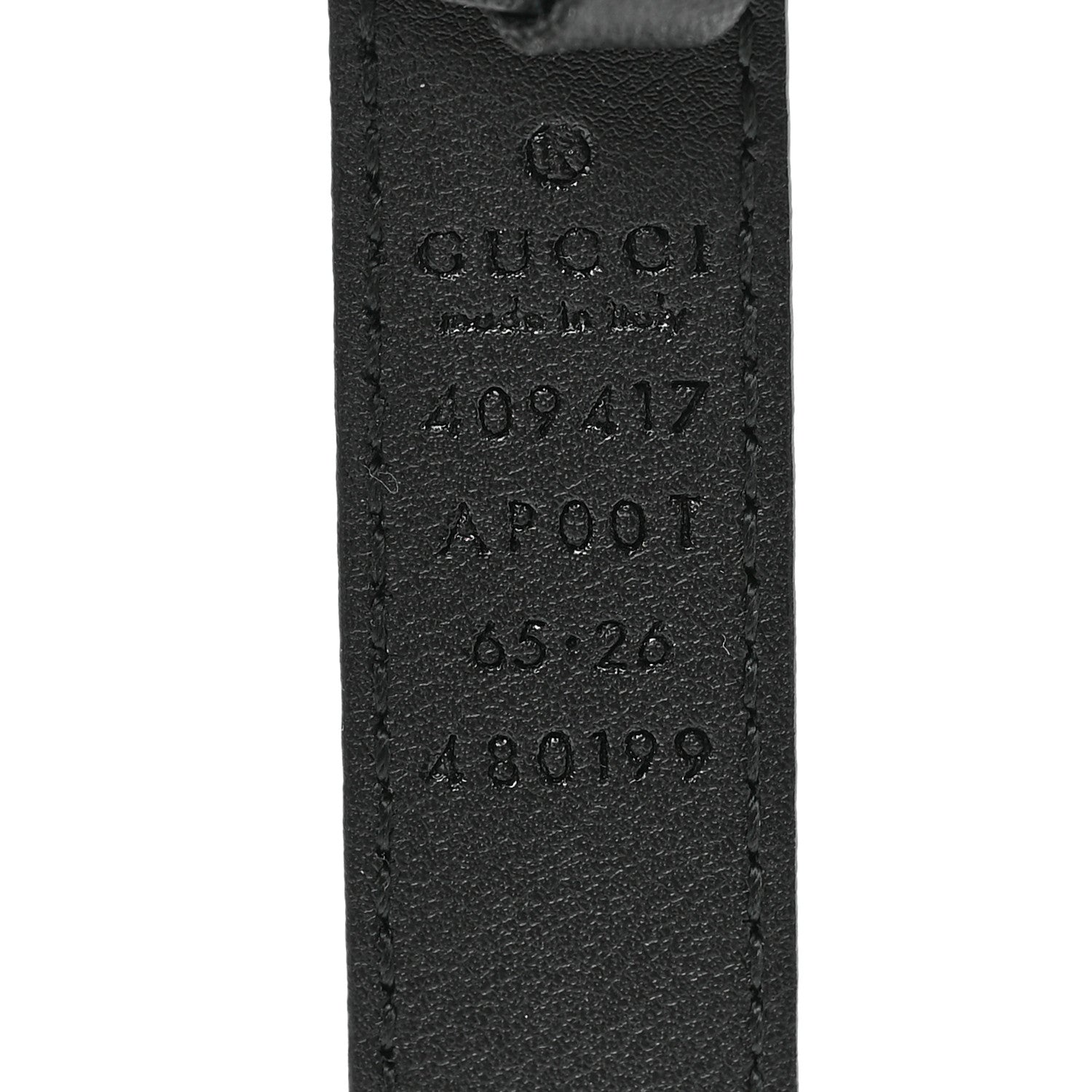 Gucci Calfskin Double G 20mm Belt 80 32 Black 3 of 4