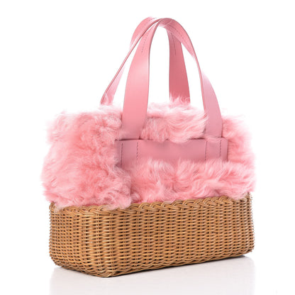 Miu Miu Montone Midolli Basket Bag Begonia Miel 4 of 10