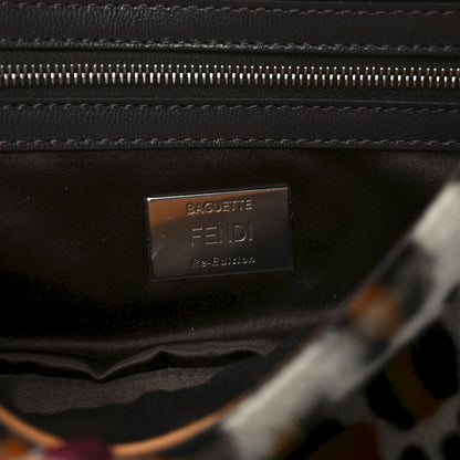 Fendi Calf Hair Leopard Print Baguette Moro 6 of 10