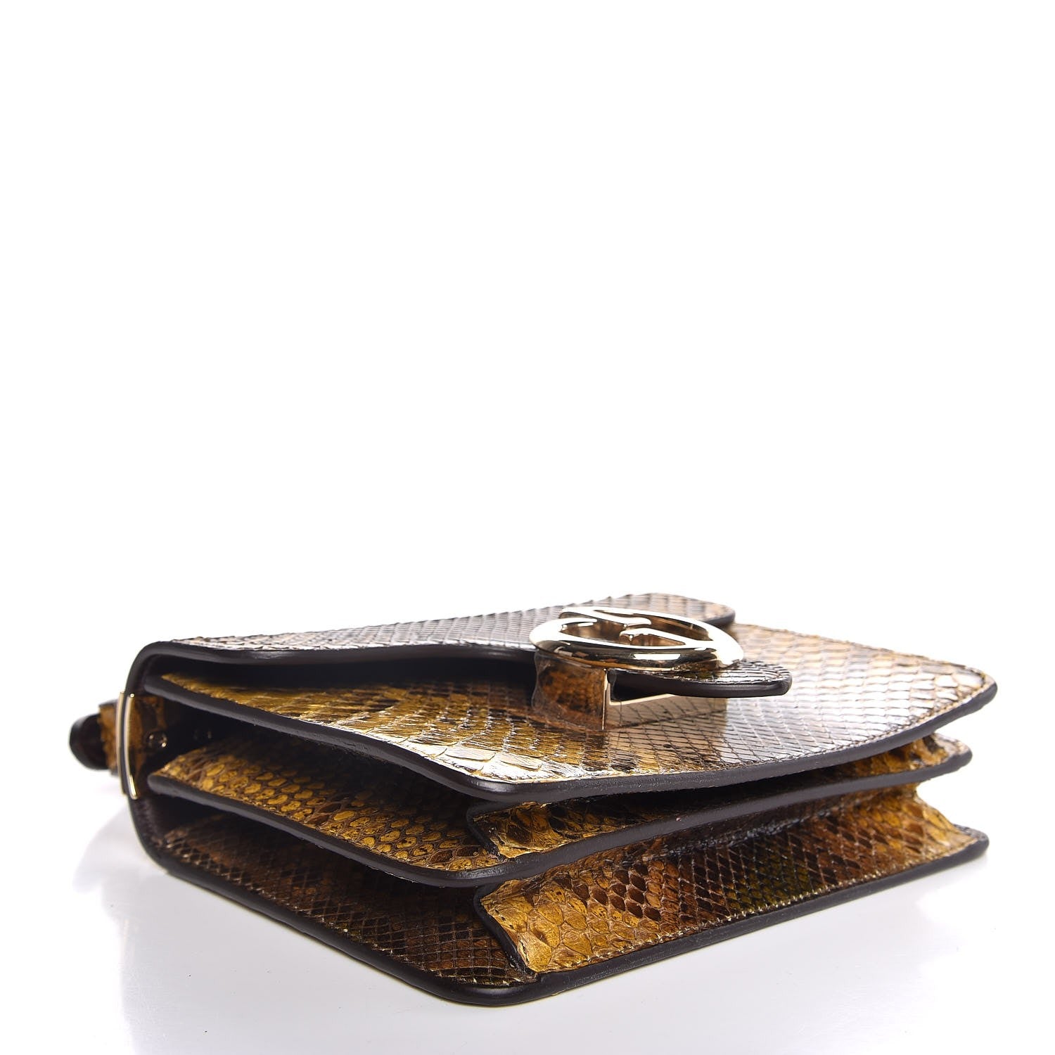 Gucci Python Small 1973 Top Handle Bag Yellow 4 of 8