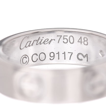 Cartier 18K White Gold 5.5mm LOVE Ring 48 4.5 4 of 4