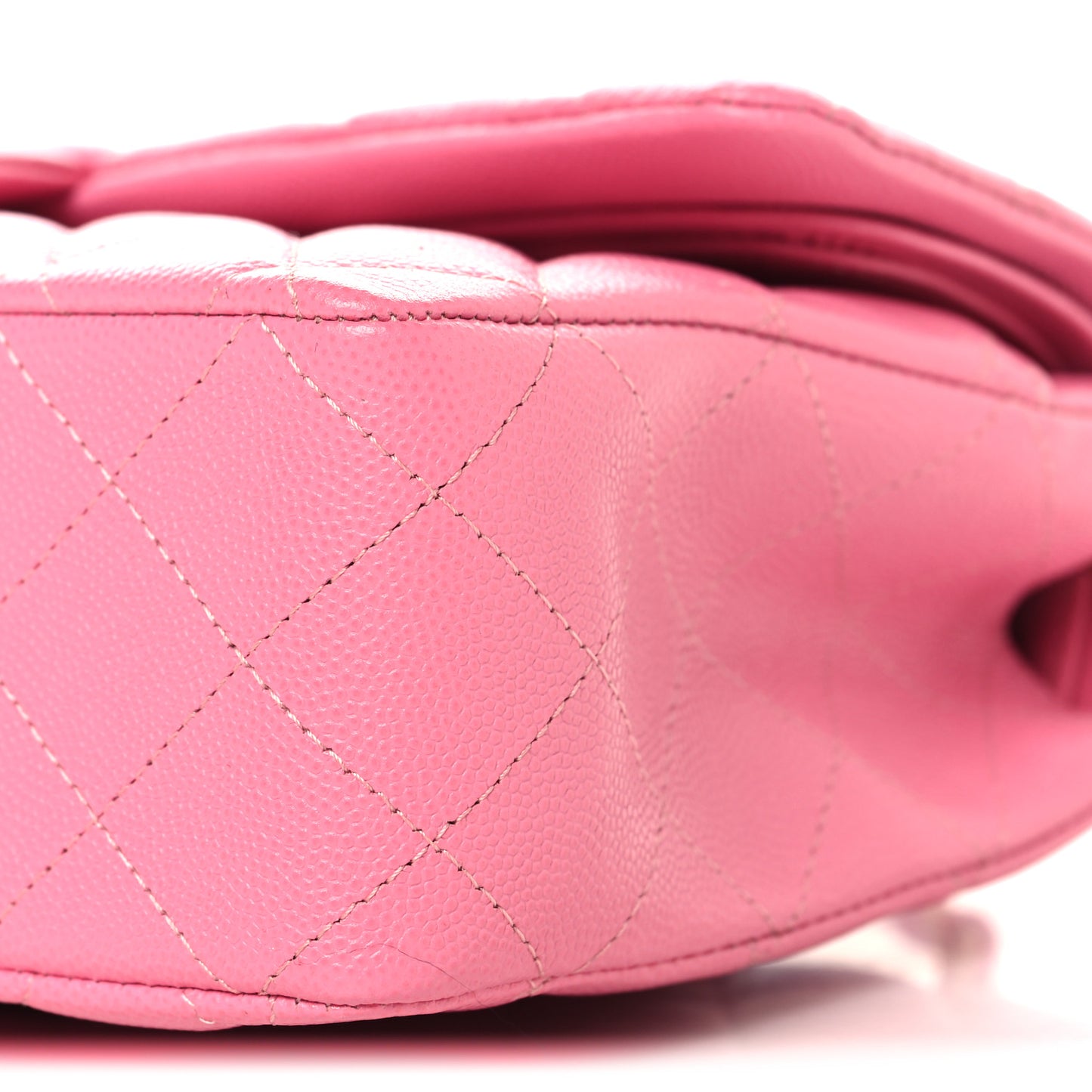 Caviar Quilted Medium Double Flap Pink