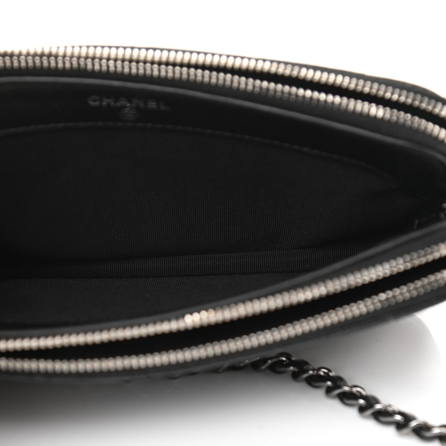 Chanel Iridescent Caviar Quilted Small Clutch With Chain Black 6 of 12
