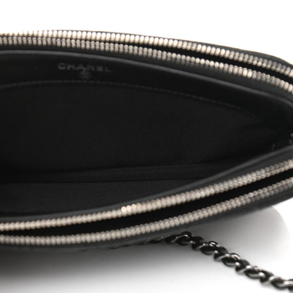 Chanel Iridescent Caviar Quilted Small Clutch With Chain Black 6 of 12