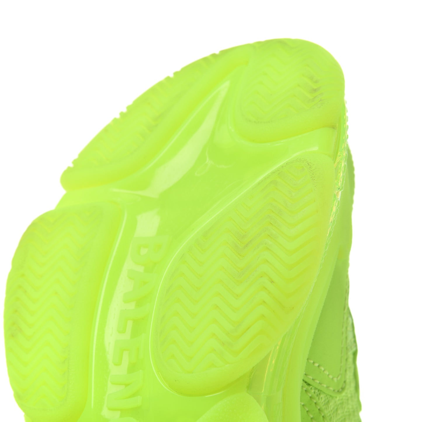 Fabric Mesh Clear Sole Womens Triple S Sneakers 37 Fluo Yellow