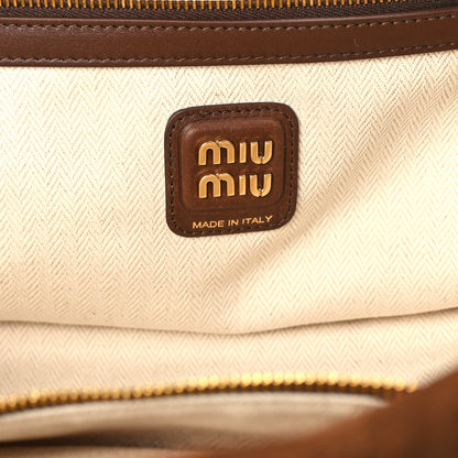 Miu Miu Camoscio Beau Top Handle Bag Cocoa Brown 6 of 11