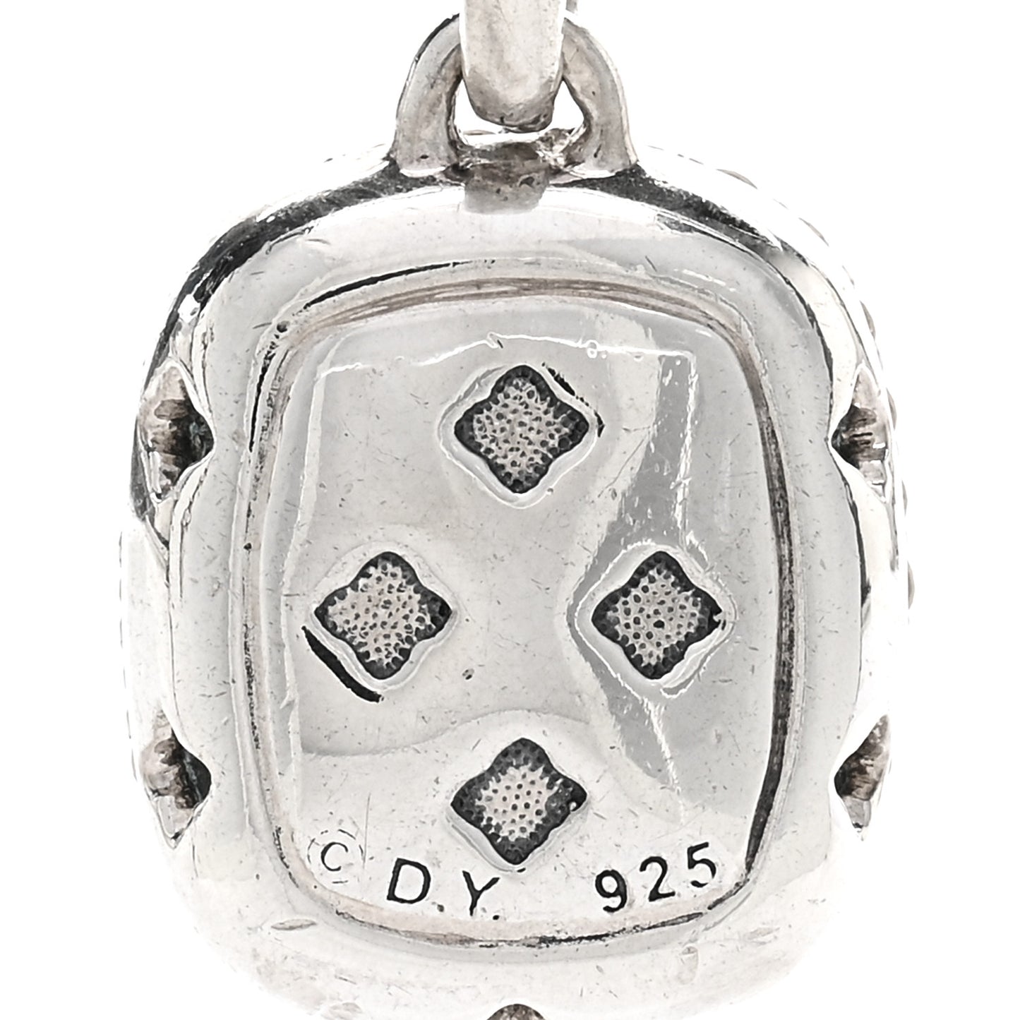 Sterling Silver Diamond Blue Topaz Noblesse Enhancer Pendant