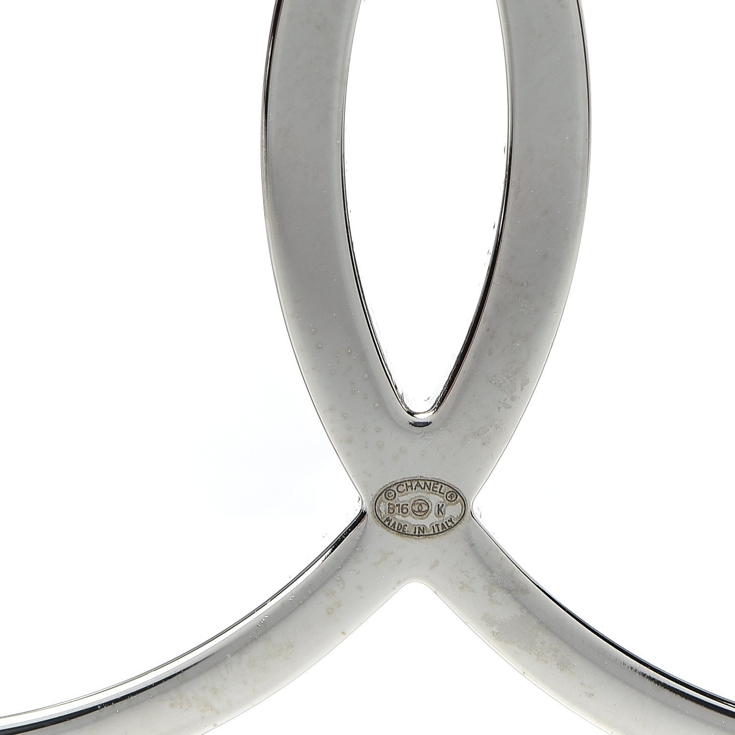 Chanel Strass Crystal Peace Sign Emoji Brooch Silver 3 of 4
