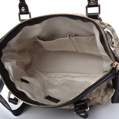 Gucci Monogram Medium Sukey Top Handle Dark Brown 5 of 11