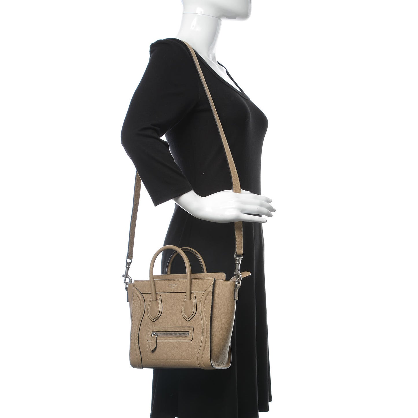 Drummed Calfskin Nano Luggage Dune