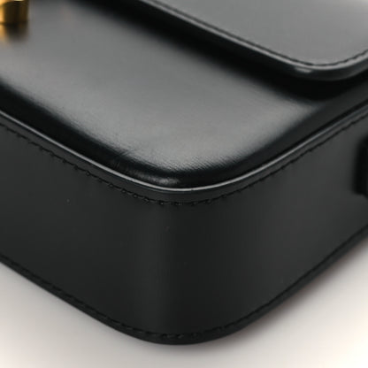 Celine Shiny Calfskin Triomphe Shoulder Bag Black 9 of 10