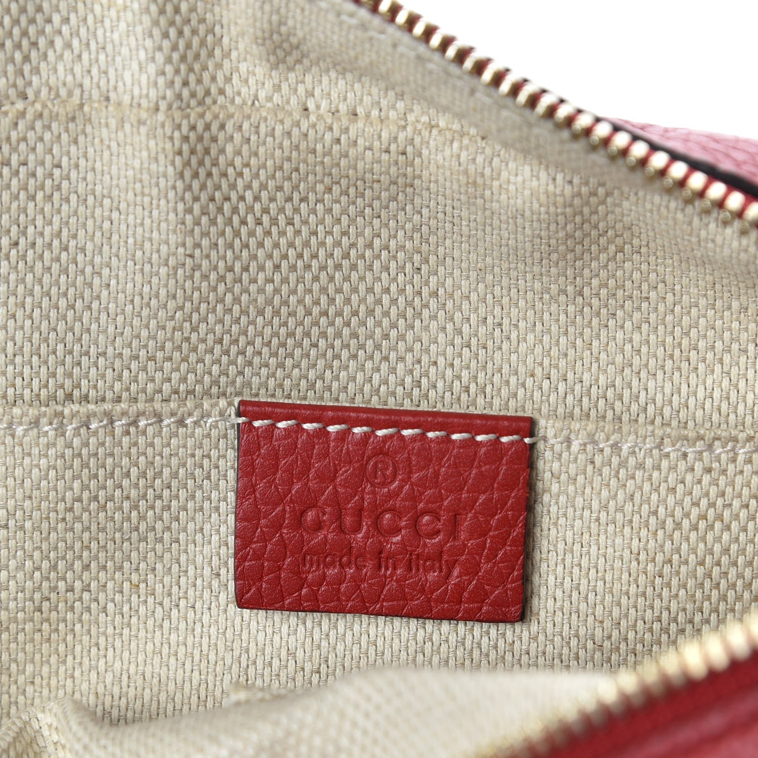 Gucci Pebbled Calfskin Small Soho Disco Bag Tabasco Red 5 of 9