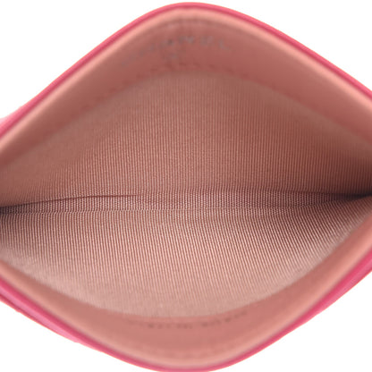Chanel Lambskin Camellia Embossed Card Holder Fuchsia 5 of 9