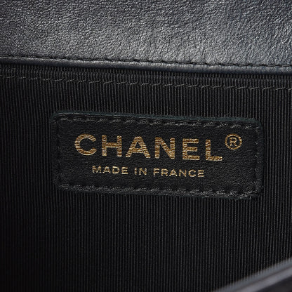 Chanel Lambskin Quilted Medium Boy Flap Dark Navy Blue 8 of 15