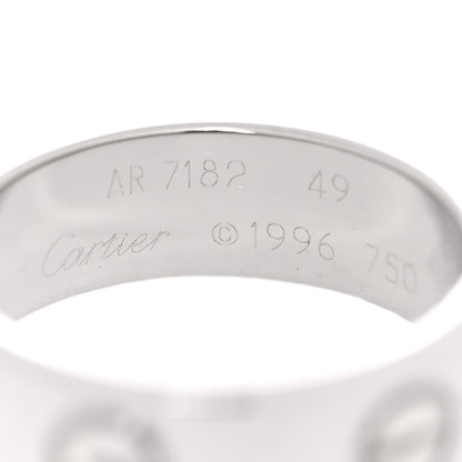 Cartier 18K White Gold 5.5mm LOVE Ring 49 4.75 4 of 4