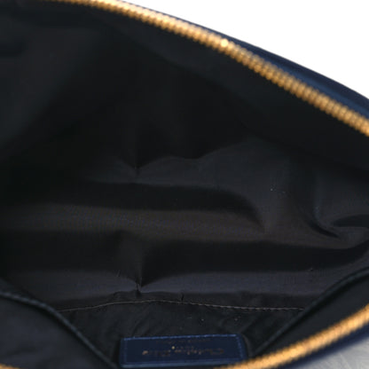 Christian Dior Embroidered Toile De Jouy 30 Montaigne Cosmetic Pouch Blue 5 of 9