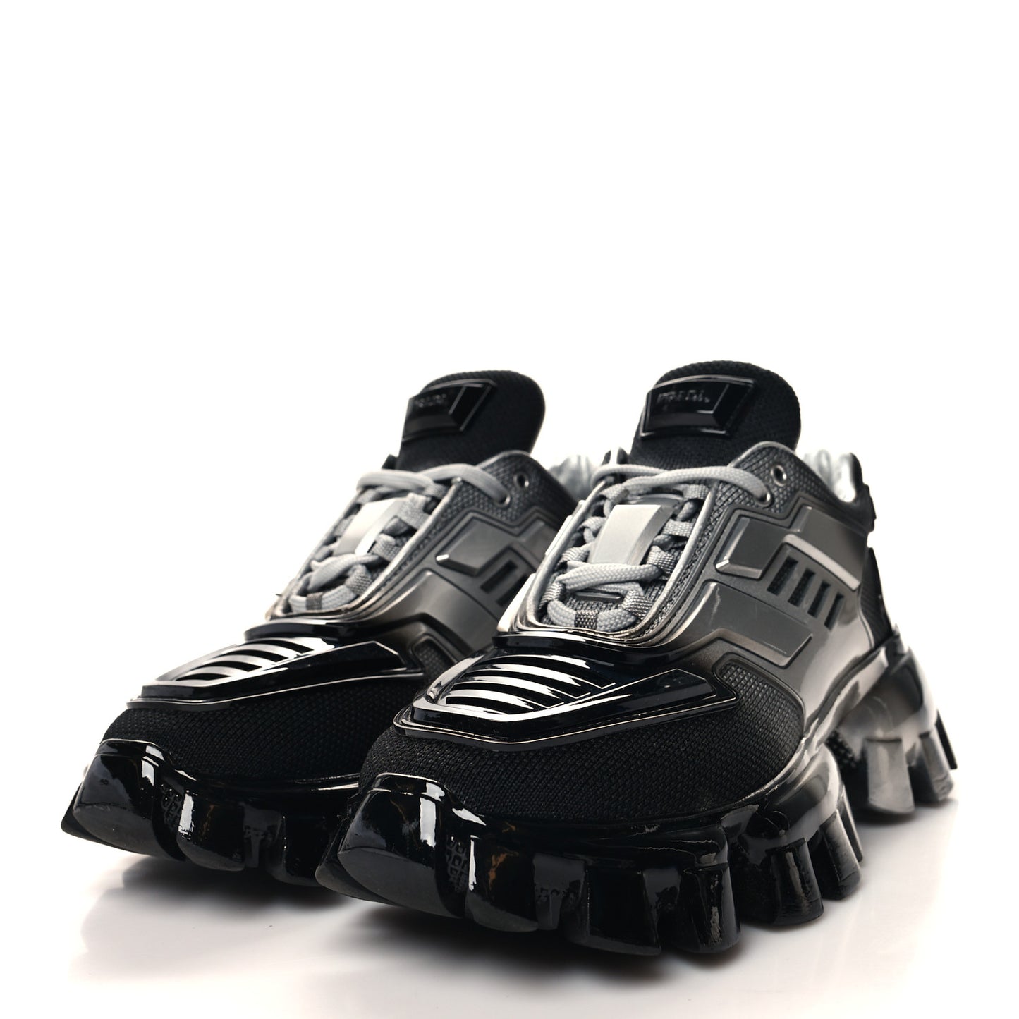 Rubber Technical Knit Fabric Cloudbust Thunder Sneakers 35 Argento Black