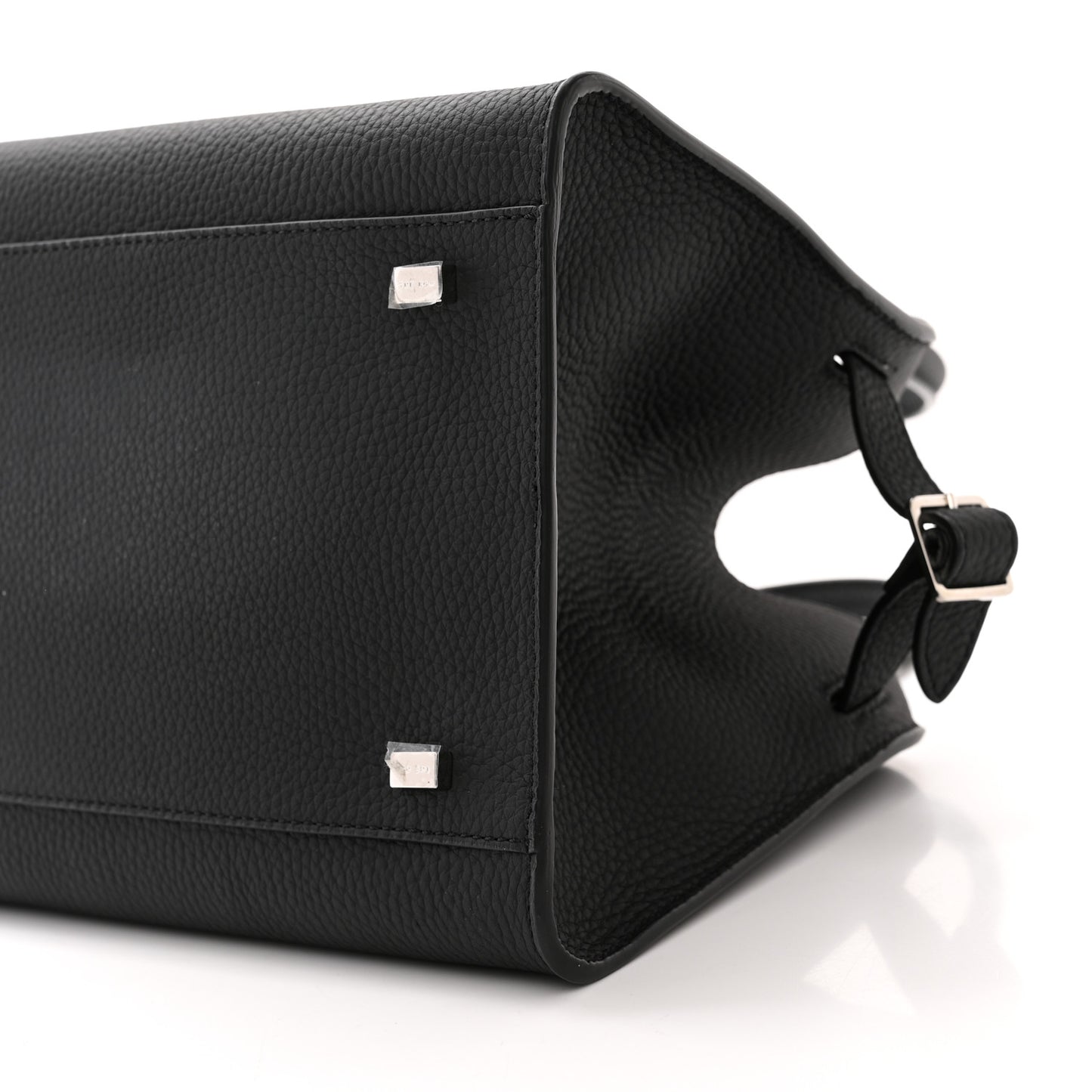 Grained Calfskin Soft Margaux 10 Bag Black