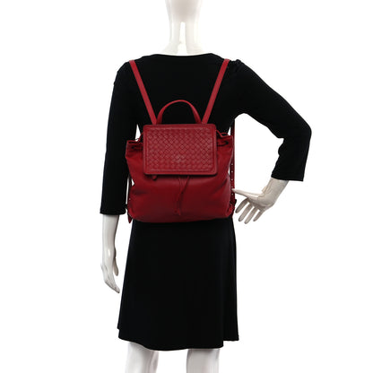Bottega Veneta Nappa Intrecciato Backpack China Red 2 of 18