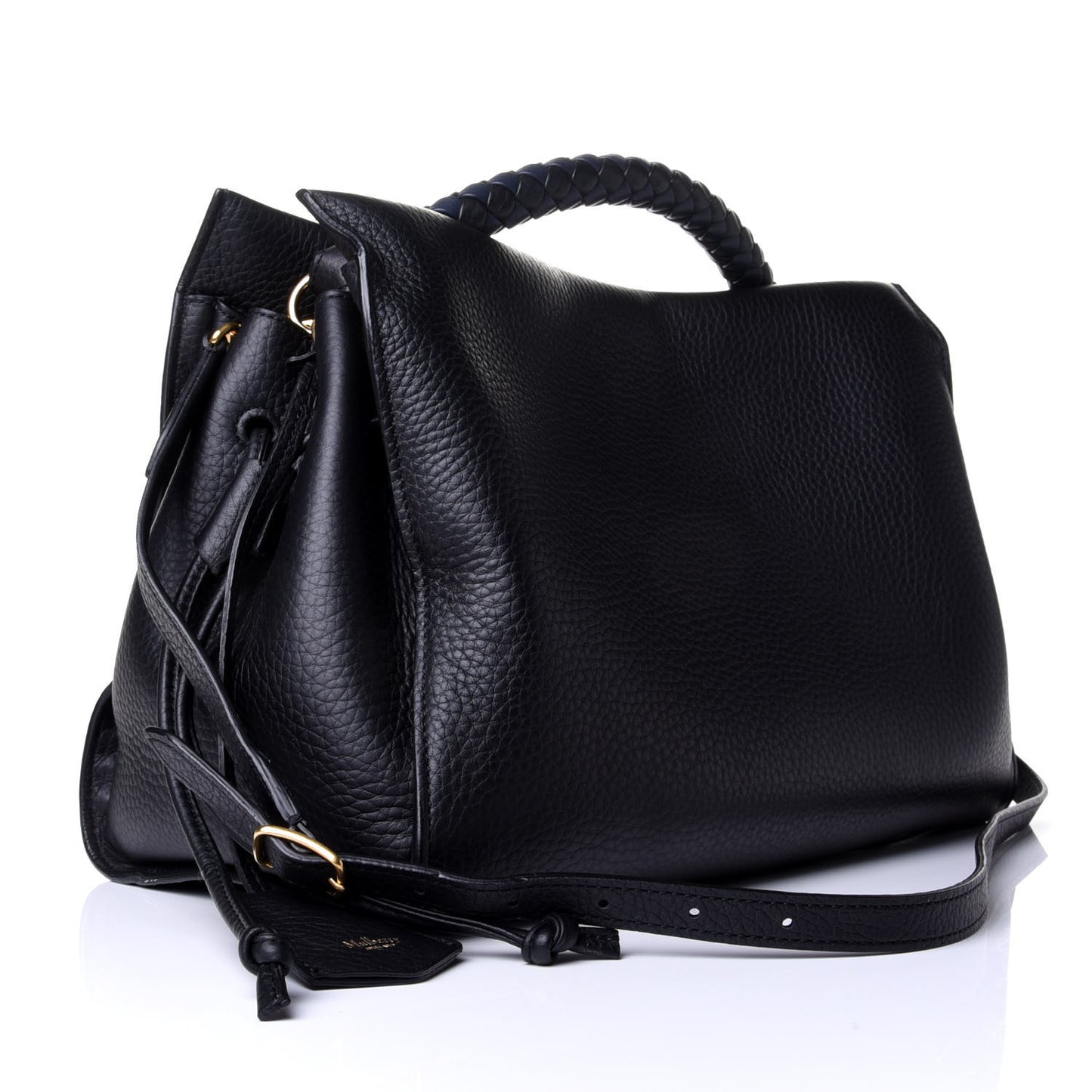Heavy Grain Iris Tote Midnight Black