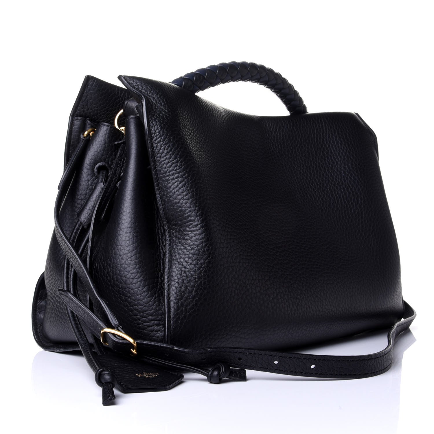 Mulberry Heavy Grain Iris Tote Midnight Black 2 of 5