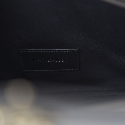 Saint Laurent Grain De Poudre Matelasse Chevron Monogram Envelope Clutch Earth 9 of 10