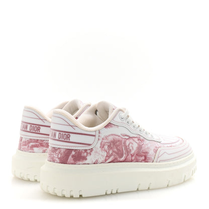 Christian Dior Neoprene Technical Fabric Dior Addict Toile De Jouy Low Top Sneakers 36.5 Framboise 5 of 9