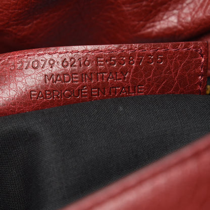 Balenciaga Agneau Giant 12 Gold Hardware Envelope Strap Clutch Rouge Cerise 10 of 12