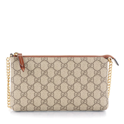 Gucci GG Supreme Monogram Wrist Wallet Brown 1 of 7