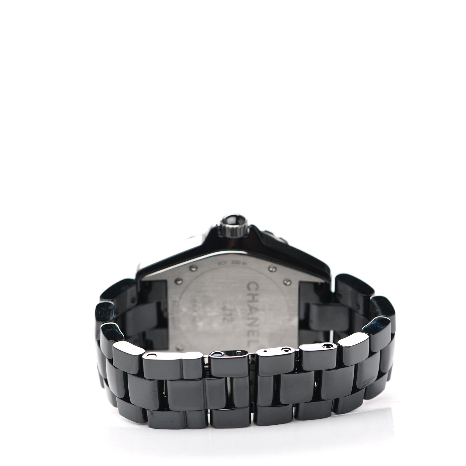 Chanel Stainless Steel Ceramic Diamond 38mm J12 Automatic Watch Black 3 of 5